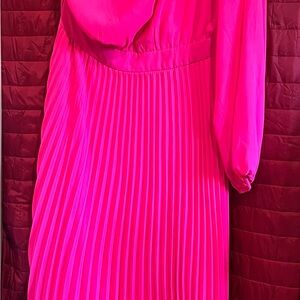Flying Tomato Vibrant Pink Long Sleeve Dress